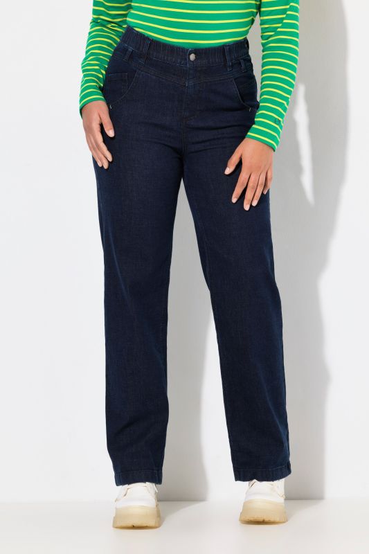 Jean taille haute. Jambe large