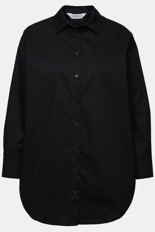 Bouse oversized à manches longues. Patte de boutonnage au dos