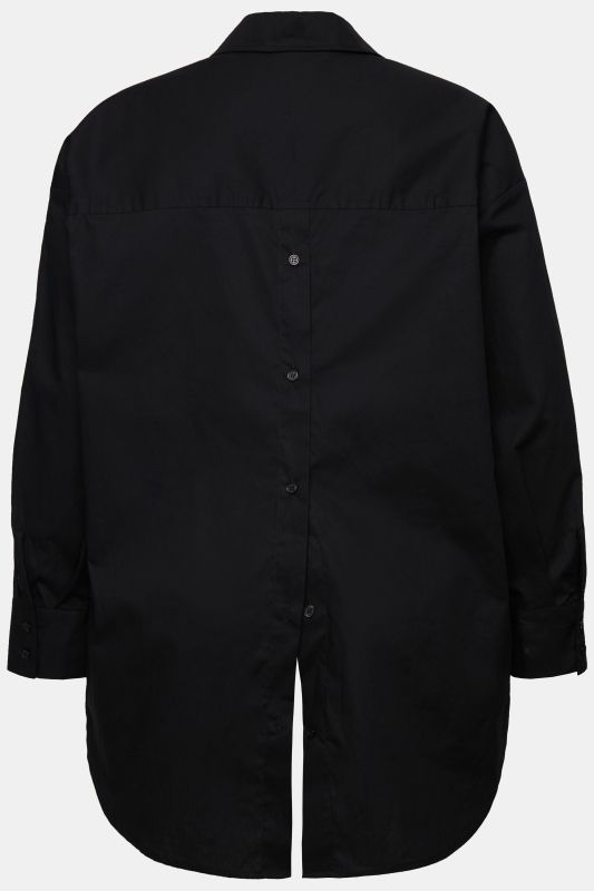 Bouse oversized à manches longues. Patte de boutonnage au dos