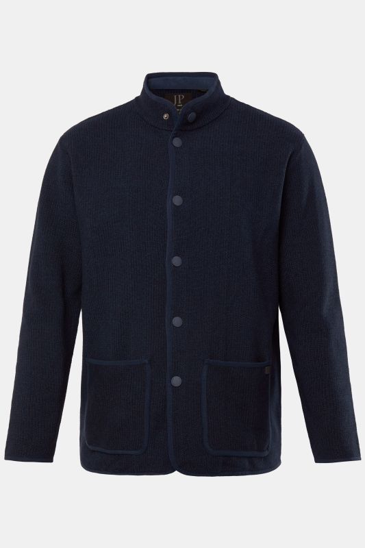 Veston en maille JP 1880, FLEXNAMIC®, col montant, boutons-pression, jusqu'au 8XL