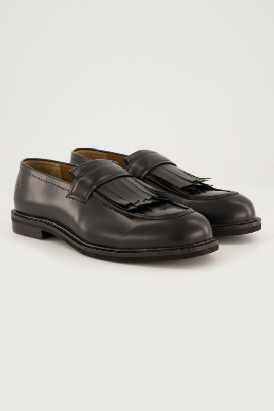 Mocassins en cuir, franges, doublure en cuir, largeur H