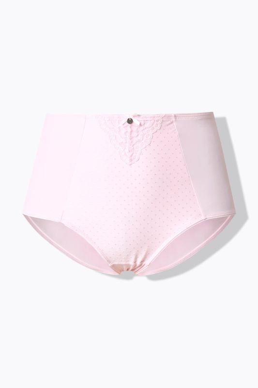 Culotte taille haute sculptante. Empiècement en dentelle