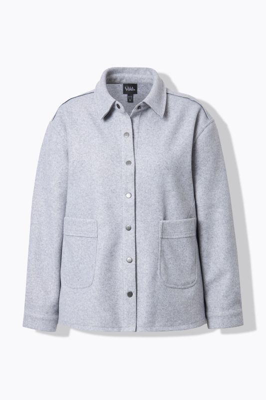 Surchemise oversize, manches longues et col chemise