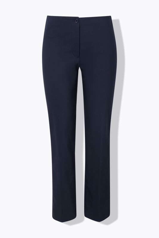 Pantalon droit Rose avec ceinture confortable et tissu stretch