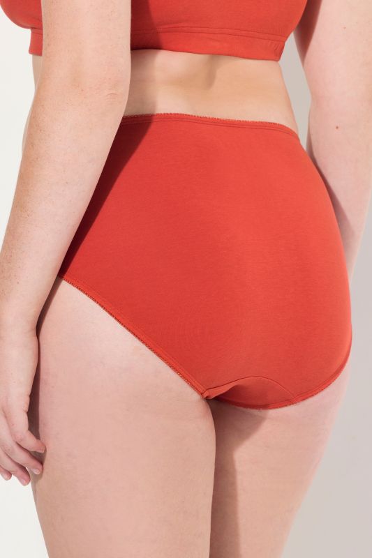Culotte midi en coton bio, liseré fantaisie