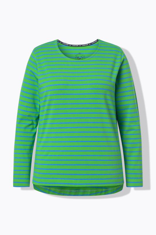 T-shirt rayé, manches longues et décolleté rond