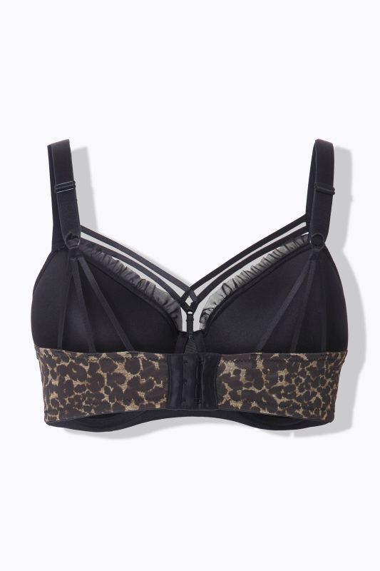 Soutien-gorge TruYou, armatures et coques souples, motif léopard - bonnet B-F