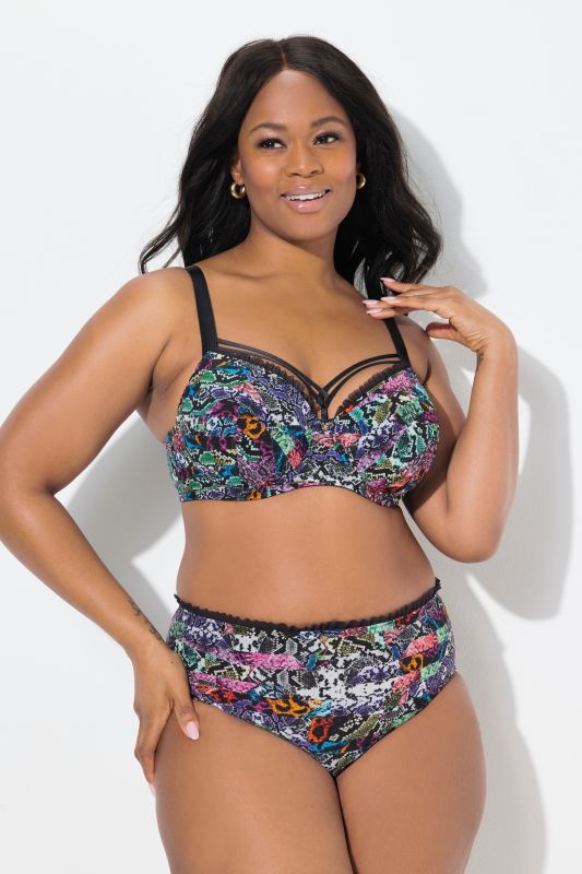 Soutien-gorge TruYou, armatures et coques souples, motif léopard - bonnet B-F
