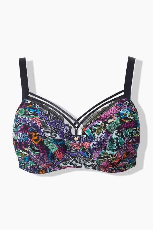 Soutien-gorge TruYou, armatures et coques souples, motif léopard - bonnet B-F
