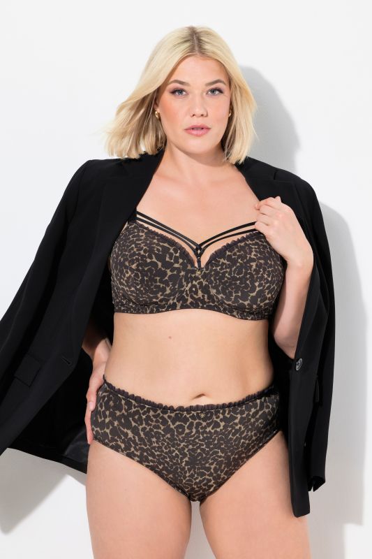 Culotte midi TruYou en microfibre, motif léopard