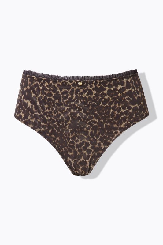Culotte midi TruYou en microfibre, motif léopard