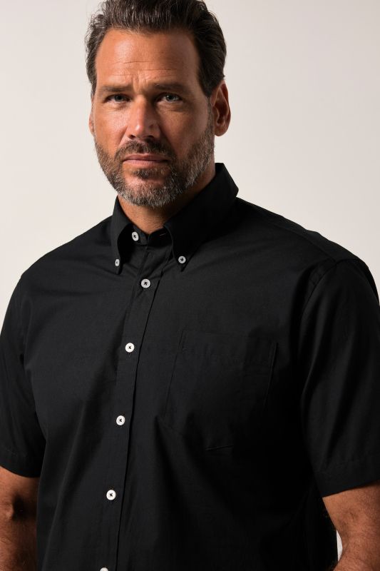 Chemise JP 1880, manches courtes et col à pointes boutonnées, coupe Modern Fit - jusqu'au 8 XL