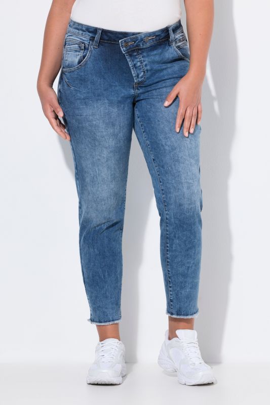 Jean boyfriend, 5 poches, en polyester recyclé