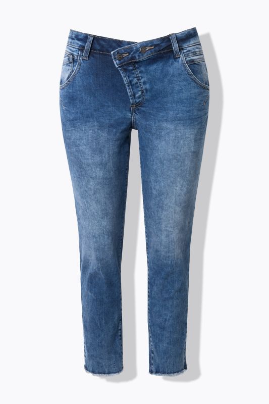 Jean boyfriend, 5 poches, en polyester recyclé