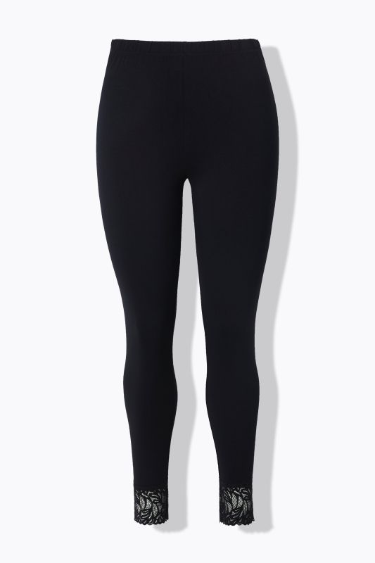 Legging, bas de jambe en dentelle