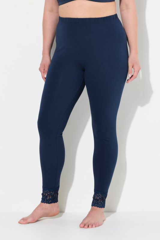 Legging, bas de jambe en dentelle