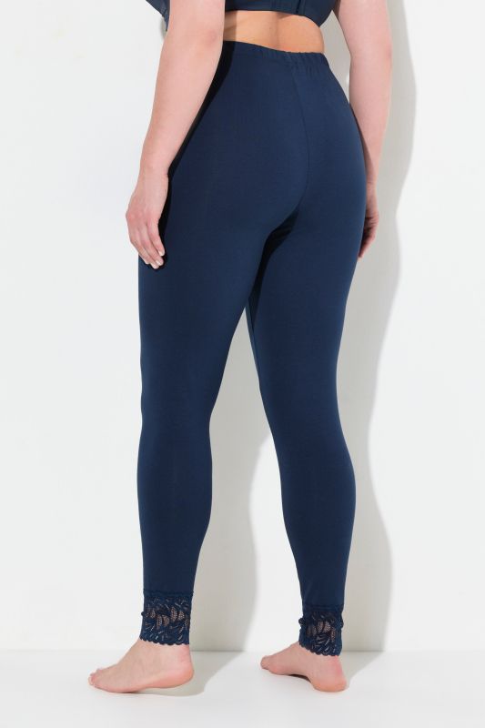 Legging, bas de jambe en dentelle