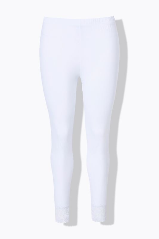Legging, bas de jambe en dentelle