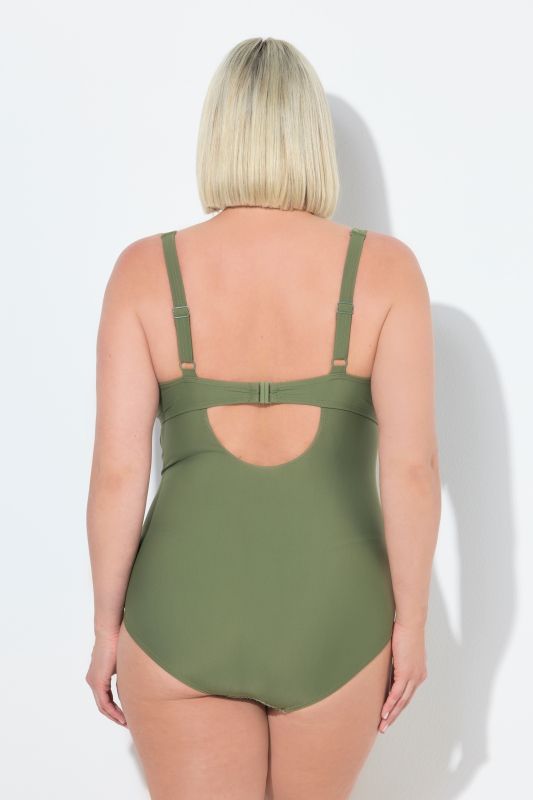 Maillot de bain à bonnets souples et armatures, bretelles réglables, matière recyclée