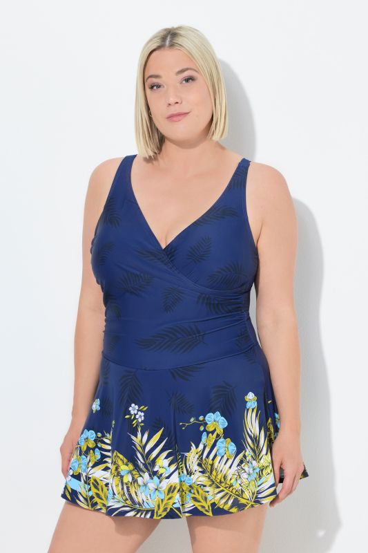 Robe de bain avec short, bonnets souples et matière recyclée