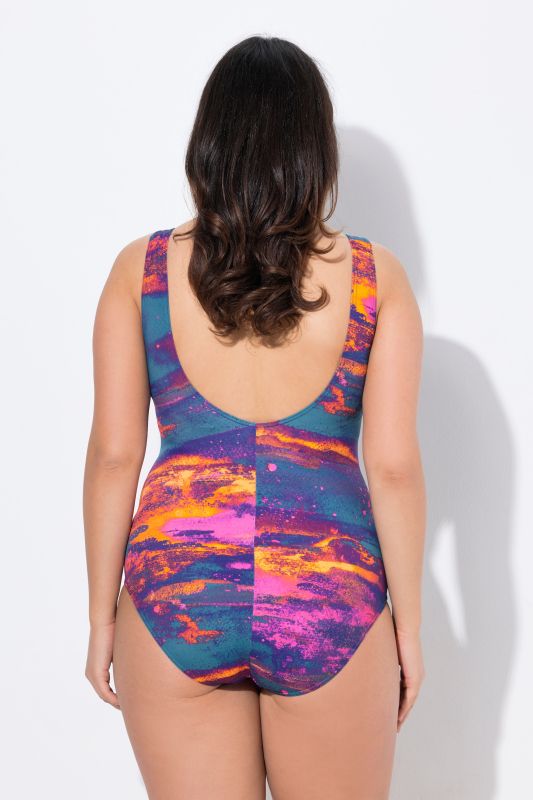 Maillot de bain, sans bonnets souples, col V, matière recyclée