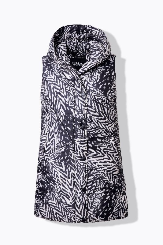 Doudoune matelassée HYPRAR sans manches, matière déperlante recyclée, motif léopard