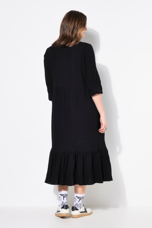 Robe maxi en mousseline, coupe évasée
