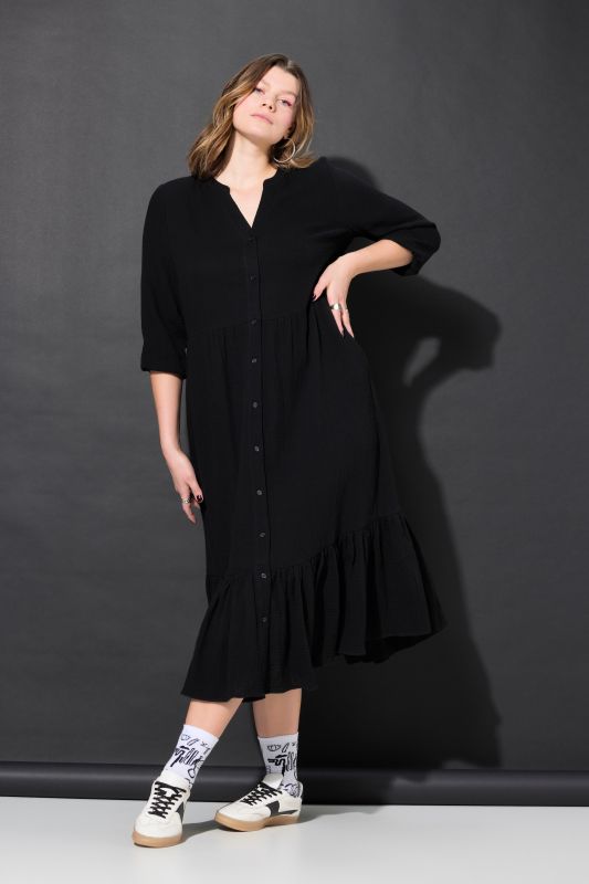 Robe maxi en mousseline, coupe évasée