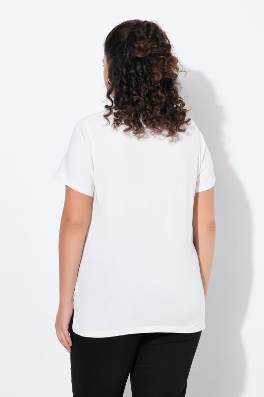 T-shirt, motif crevettes, coupe classique, col rond, manches courtes