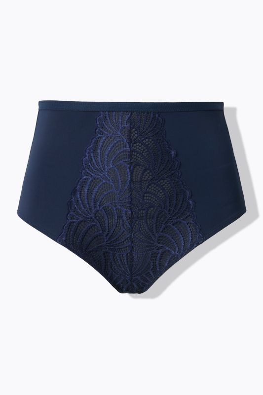Culotte maxi sculptante, dentelle doublée, coupe taille haute