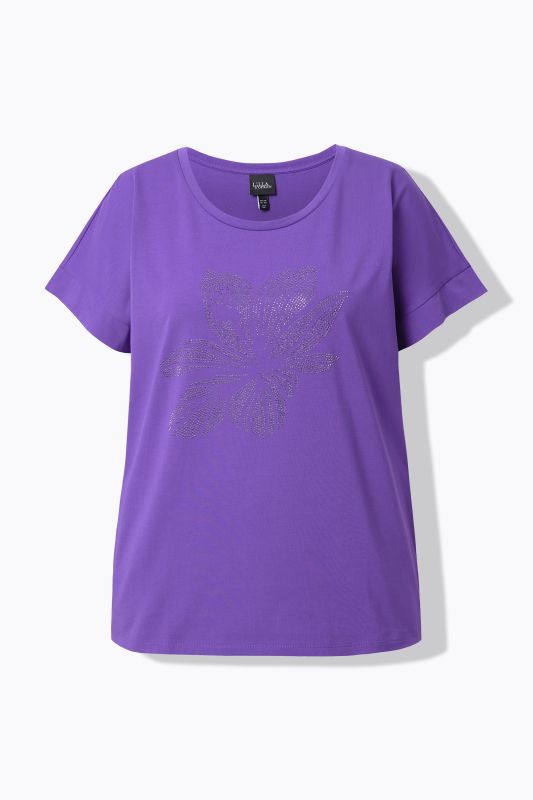 T-shirt oversize. Motif grande fleur. Encolure ronde et manches courtes