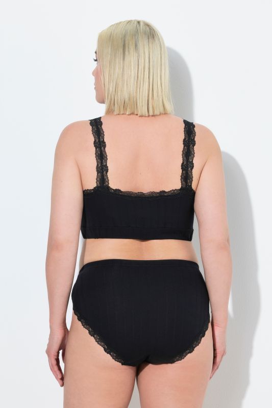 Brassières, lot de 2. Liserés en dentelle. Tissu ajouré
