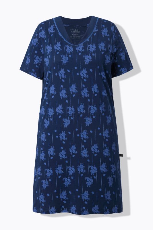 Grands T-shirts, lot de 2, motif à fleurs, col en V, manches courtes/sans manches