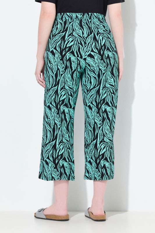 Jupe-culotte, motif jungle, taille élastique, coton bio