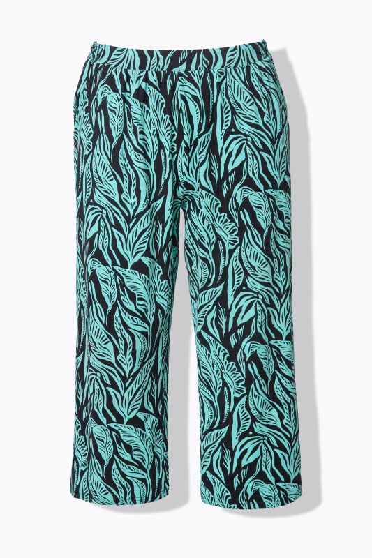 Jupe-culotte, motif jungle, taille élastique, coton bio
