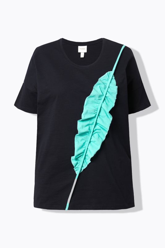 T-shirt oversize. Col rond et manches courtes. Coton bio