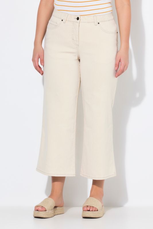 Jupe-culotte en jean. Coton bio non teinté. Jambe large