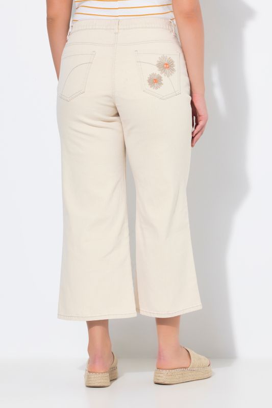 Jupe-culotte en jean. Coton bio non teinté. Jambe large