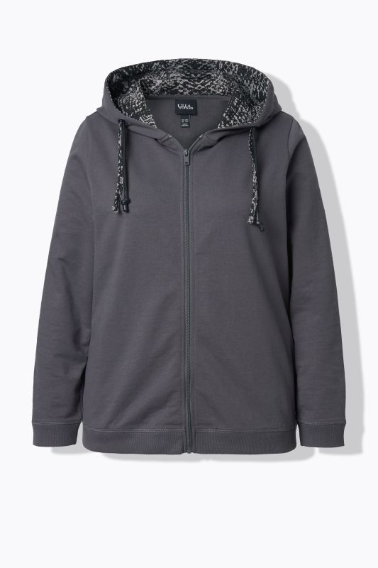 Veste en molleton, motif peau de serpent sur l'intérieur de la capuche
