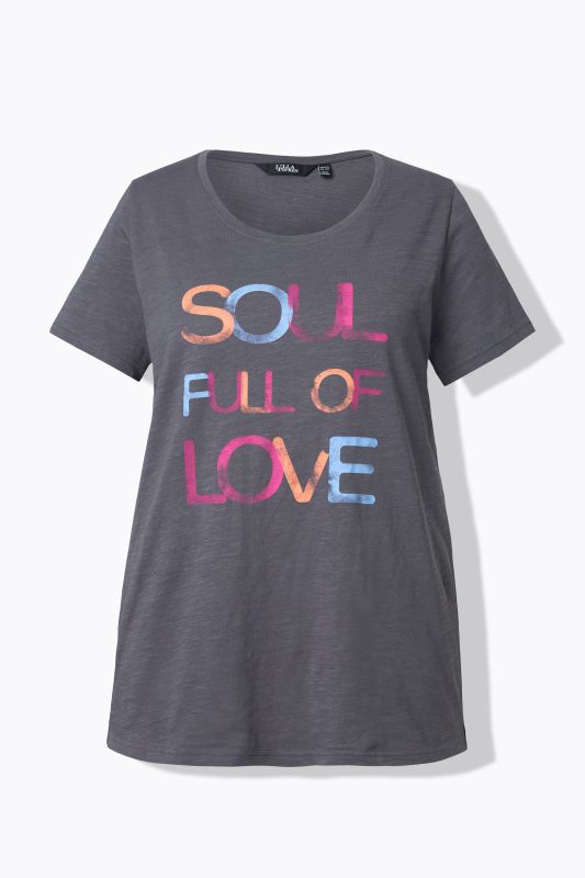 T-shirt avec message, décolleté rond et manches courtes, coupe Classic Fit