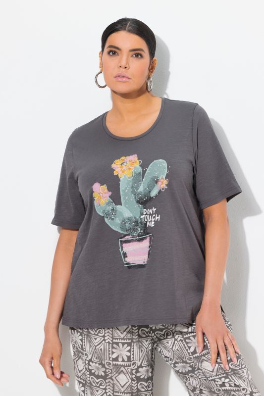 T-shirt, coupe Classic. Encolure ronde et manches courtes. Motif cactus