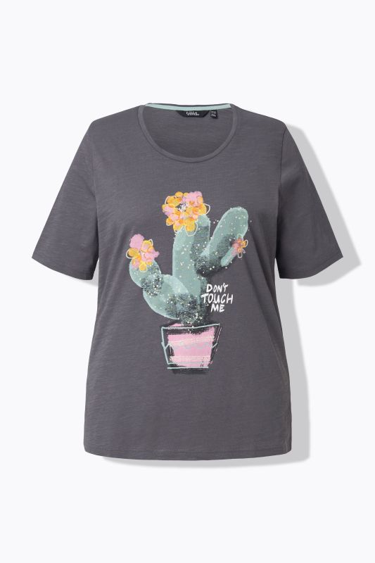 T-shirt, coupe Classic. Encolure ronde et manches courtes. Motif cactus