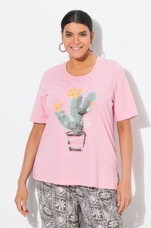 T-shirt, coupe Classic. Encolure ronde et manches courtes. Motif cactus