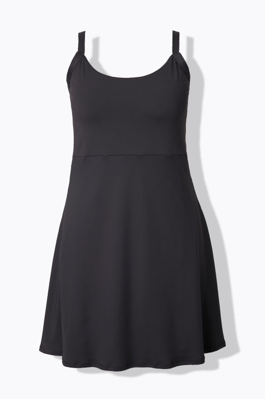 Robe de sport sans manches. Short intégré et col rond. Matière recyclée