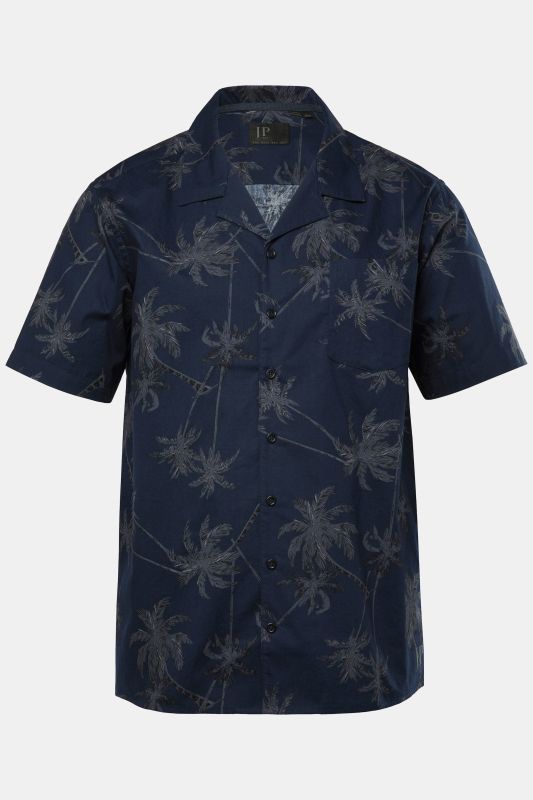 Chemise JP 1880 à manches courtes, col cubain et imprimé all-over, coupe Cuba-Fit - jusqu'au 8 XL