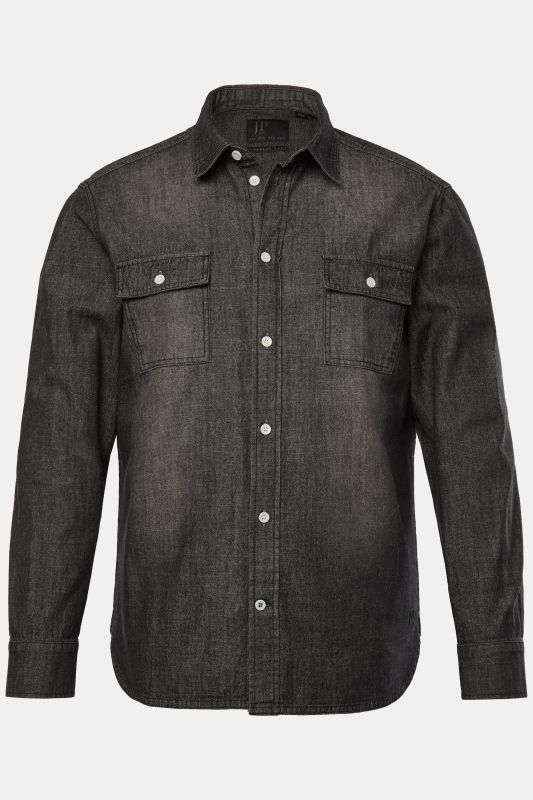 Chemise en jean JP 1880 esprit vintage, manches longues et col Kent, coupe Modern Fit - jusqu'au 8&nbsp