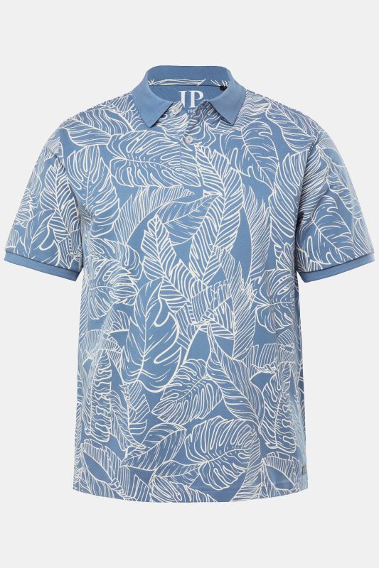 Polo JP 1880 en piqué, manches courtes et imprimé all-over - jusqu'au 8 XL