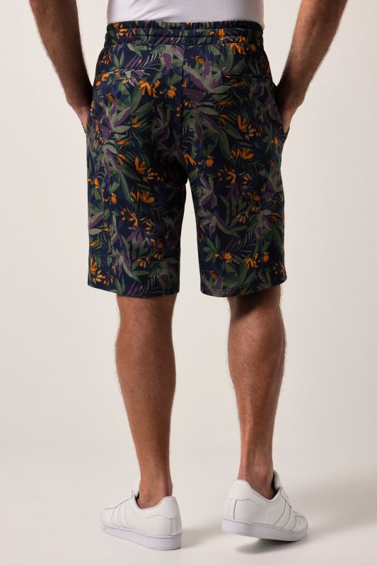 Bermuda JP 1880 en maille piquée, imprimé all-over, coupe Relaxed Fit - jusqu'au 8 XL