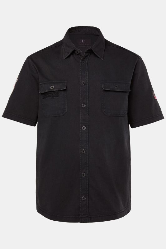 Chemise JP 1880 en jersey, esprit vintage, manches courtes et col Kent, coupe Modern Fit, jusqu'au 8&nbsp