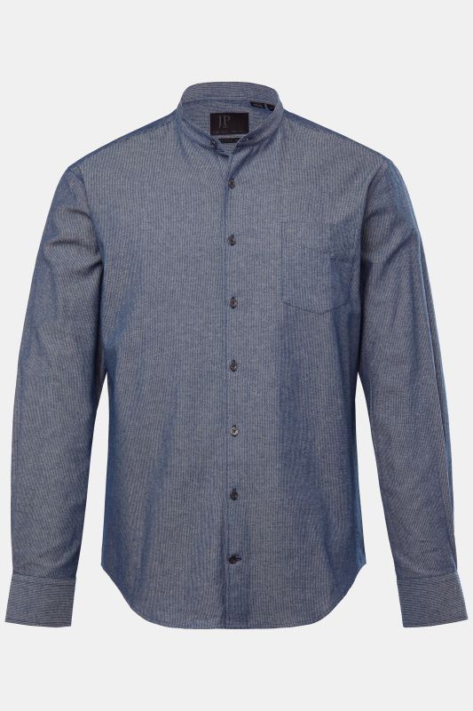 Chemise en jean JP 1880. Manches longues et col officier. Coupe Modern Fit - jusqu'au 8&nbsp